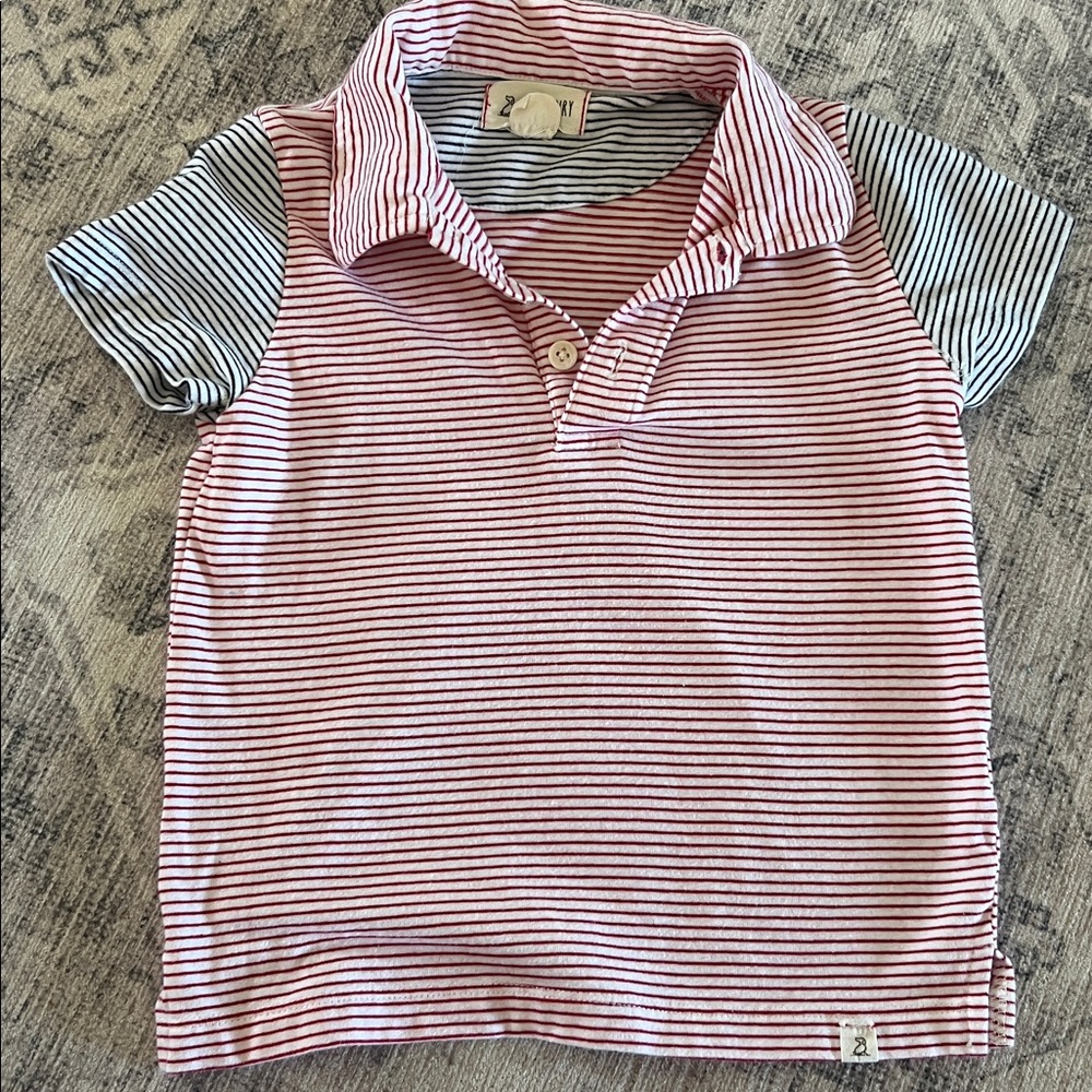 Striped red and black Polo Shirt